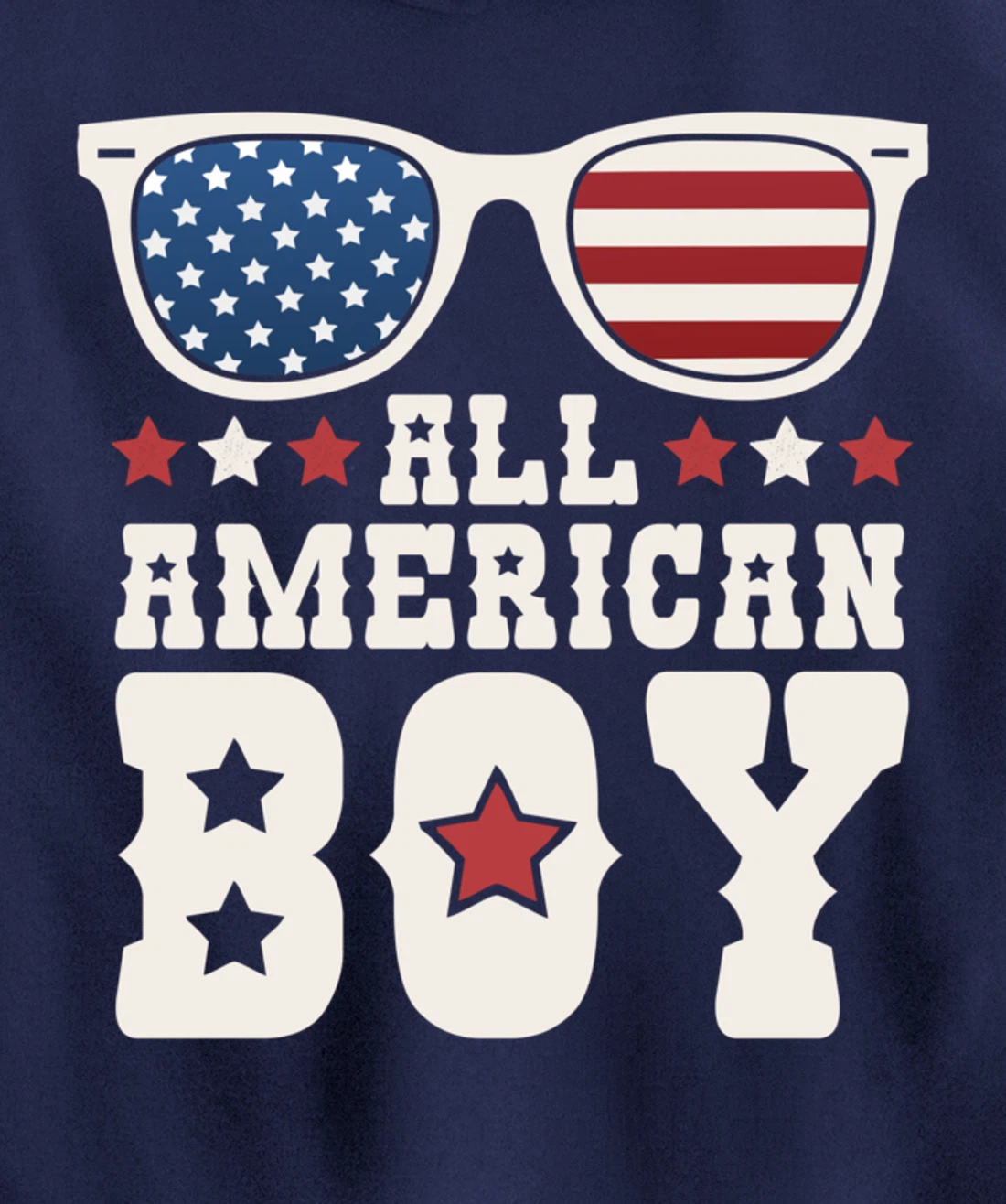 All American Boy 4th of July Texas Sunglasses Cowboy Country Pullover Hoodie
