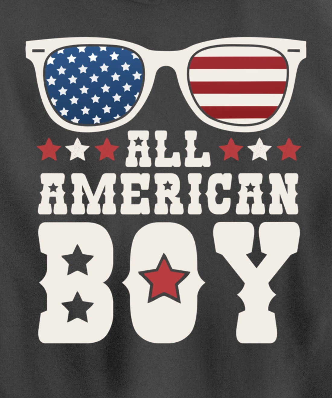 All American Boy 4th of July Texas Sunglasses Cowboy Country Pullover Hoodie