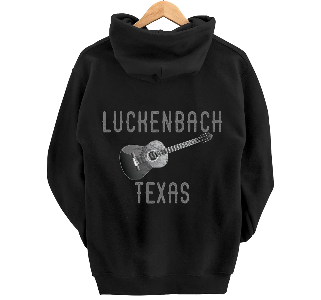 Vintage Luckenbach Texas Guitar Pullover Hoodie