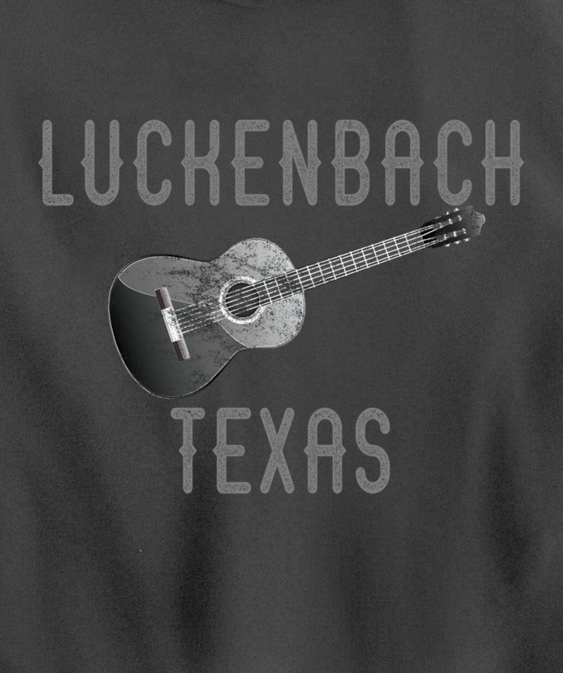 Vintage Luckenbach Texas Guitar Pullover Hoodie