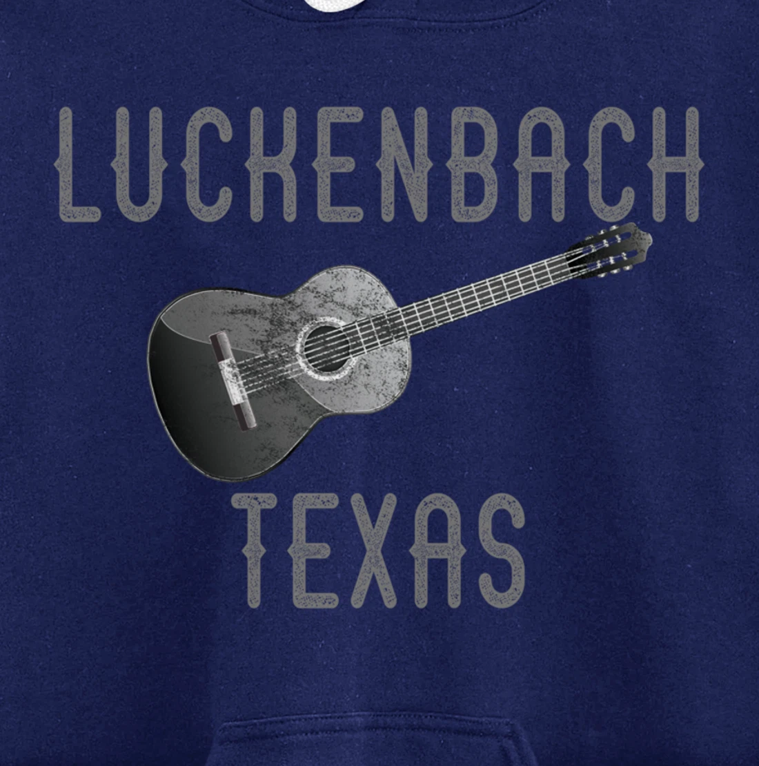 Vintage Luckenbach Texas Guitar Pullover Hoodie