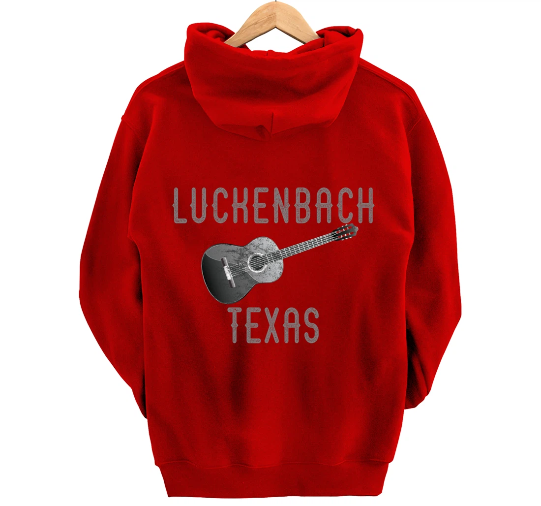 Vintage Luckenbach Texas Guitar Pullover Hoodie