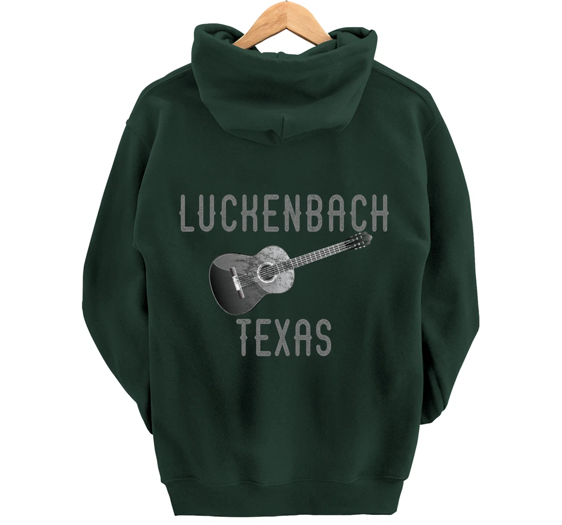 Vintage Luckenbach Texas Guitar Pullover Hoodie