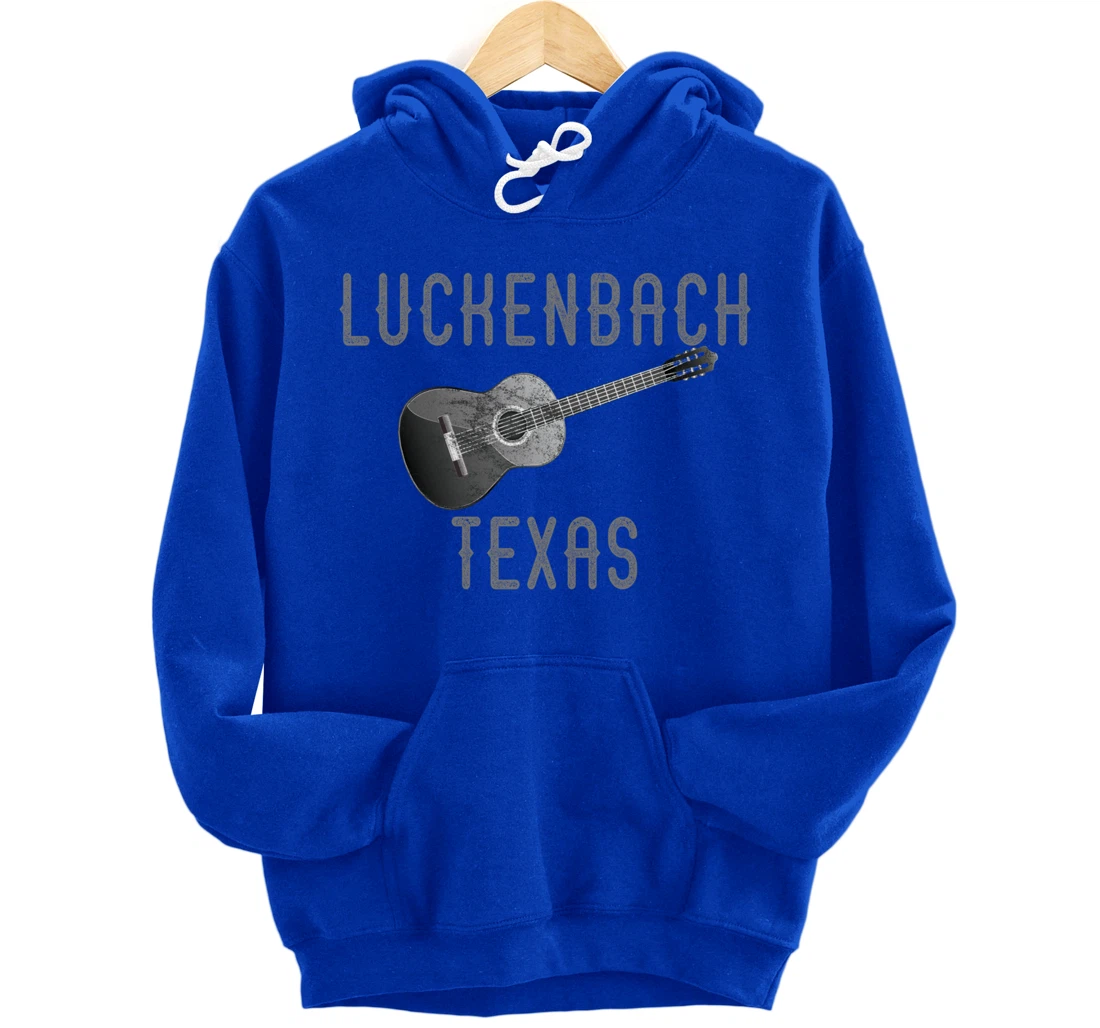 Vintage Luckenbach Texas Guitar Pullover Hoodie