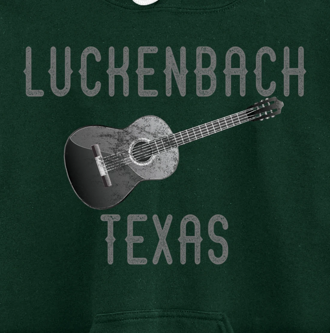 Vintage Luckenbach Texas Guitar Pullover Hoodie