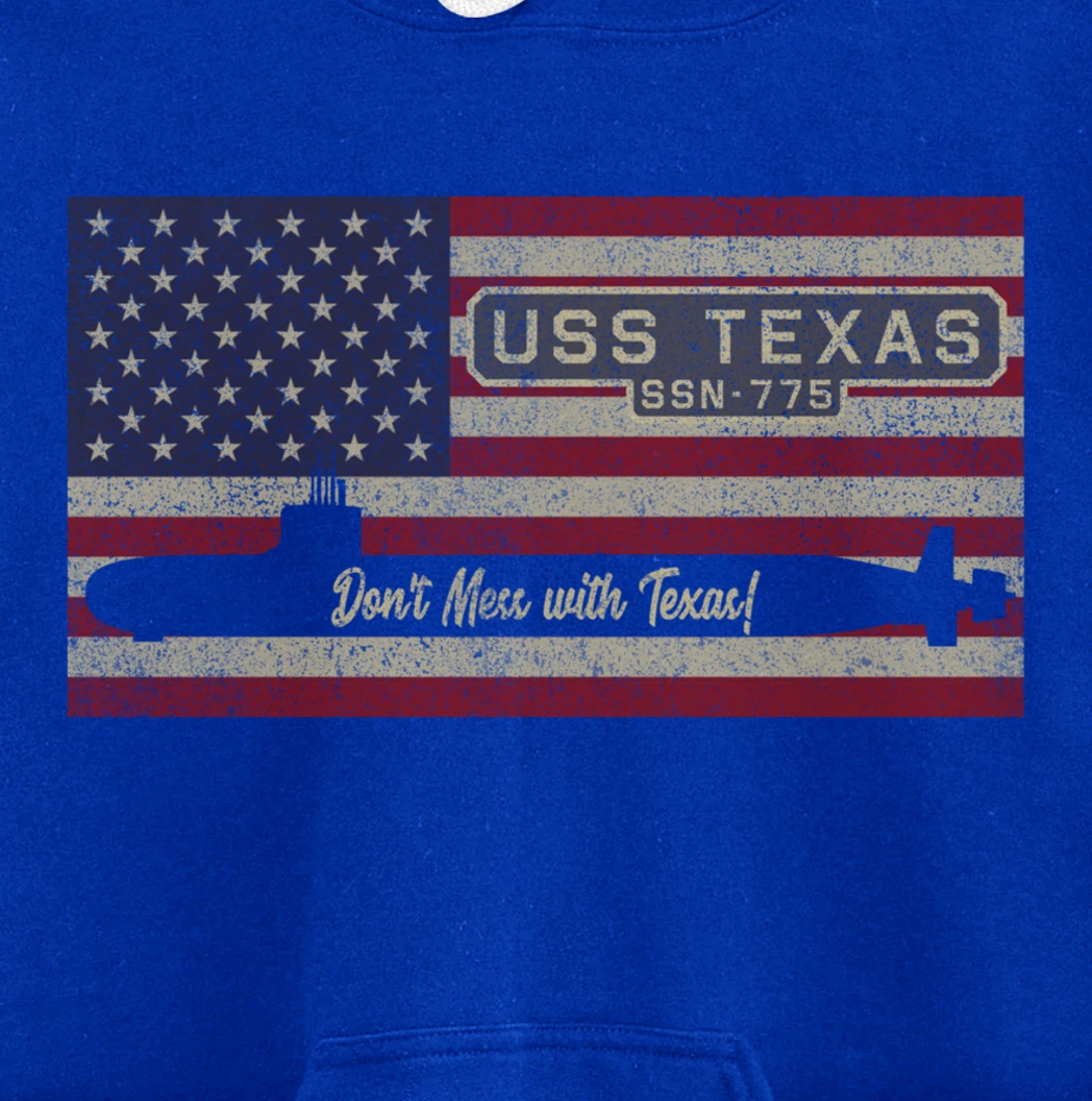 USS Texas SSN-775 Submarine American Flag Gift Pullover Hoodie