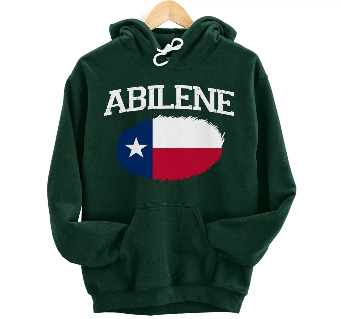ABILENE TX TEXAS Flag Vintage USA Sports Men Women Pullover Hoodie