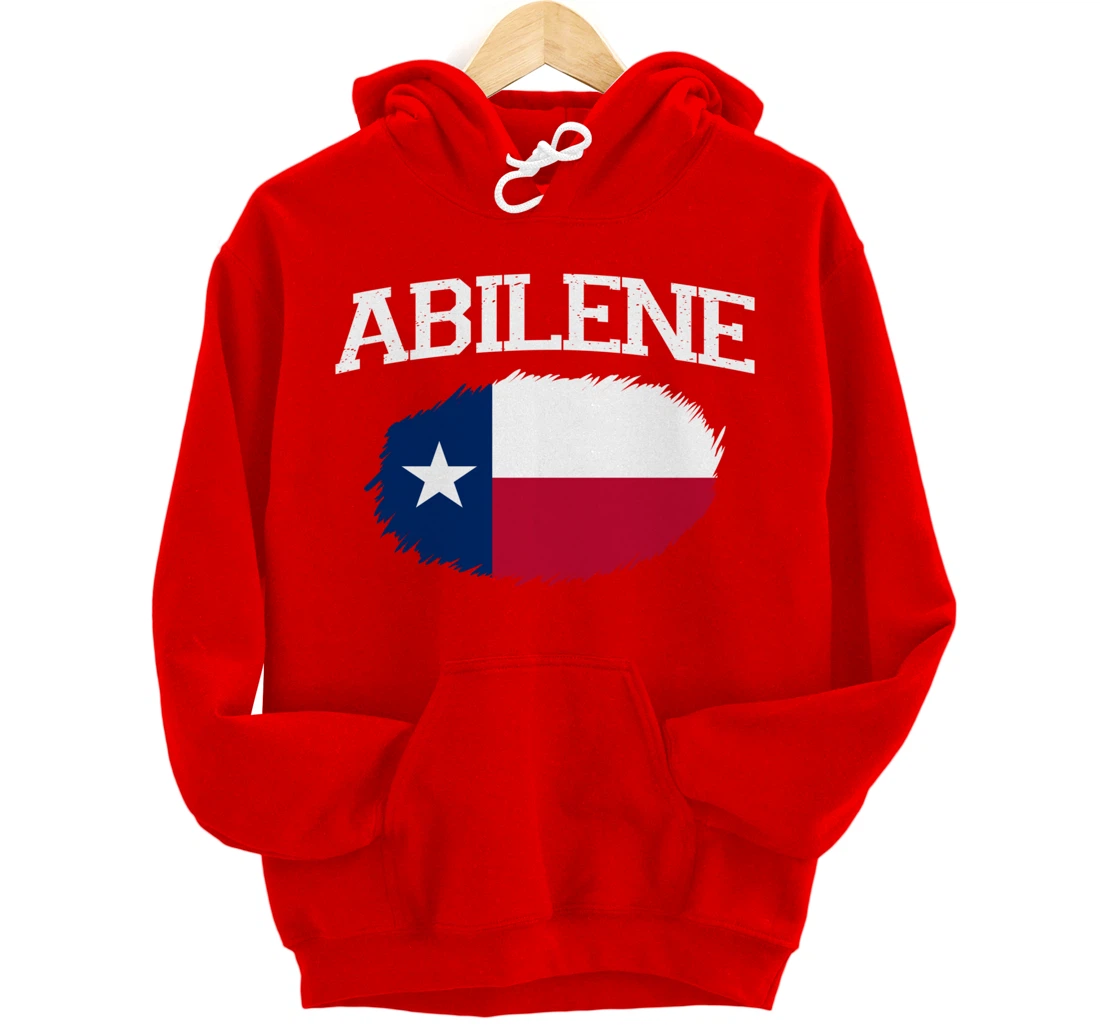ABILENE TX TEXAS Flag Vintage USA Sports Men Women Pullover Hoodie