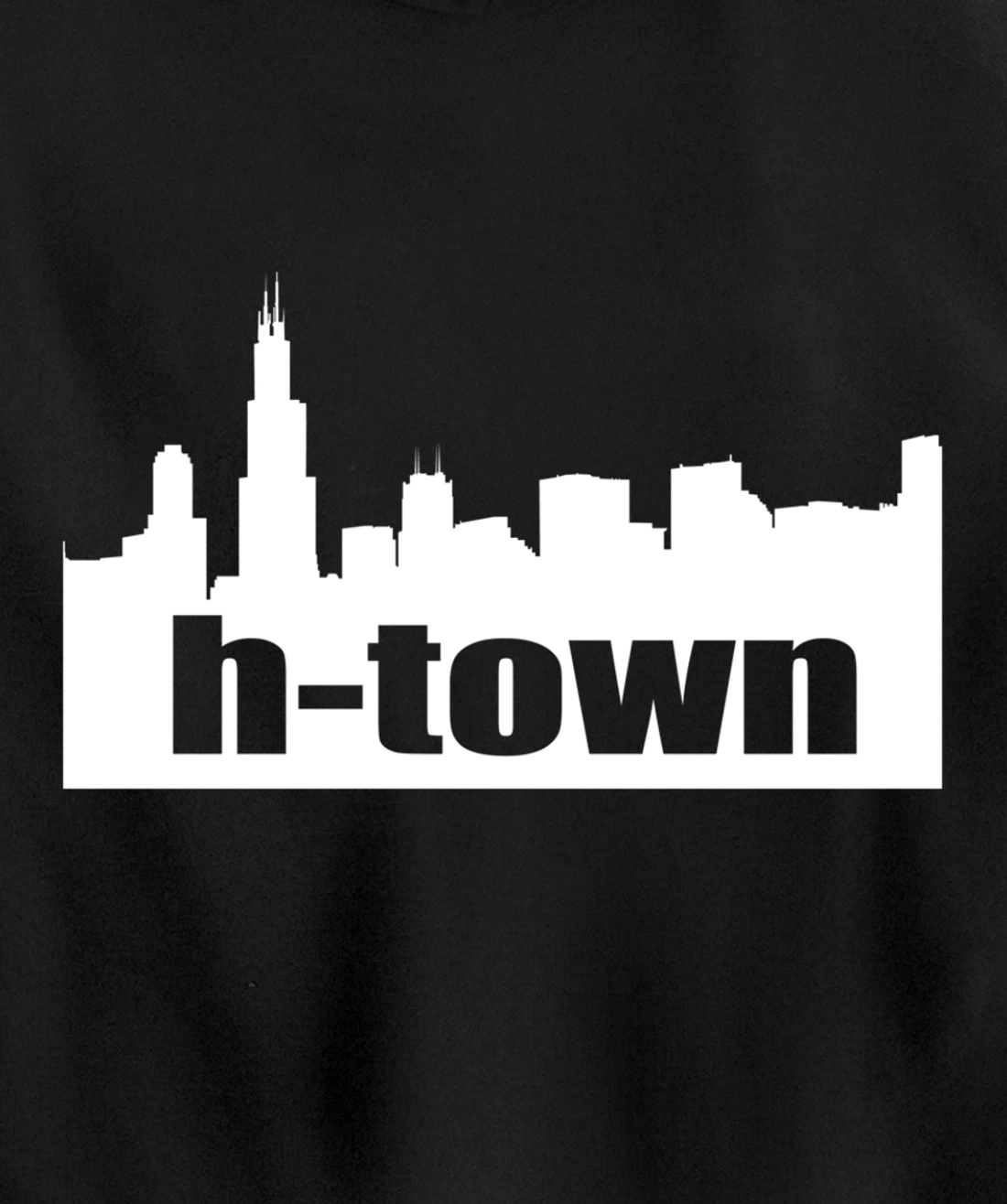 Houston Texas Skyline print H-Town Pullover Hoodie