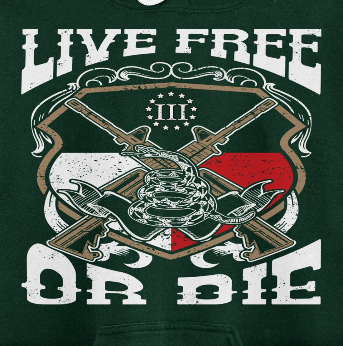 Texas Flag Three Percenter Oath Keeper - Live Free Or Die Pullover Hoodie