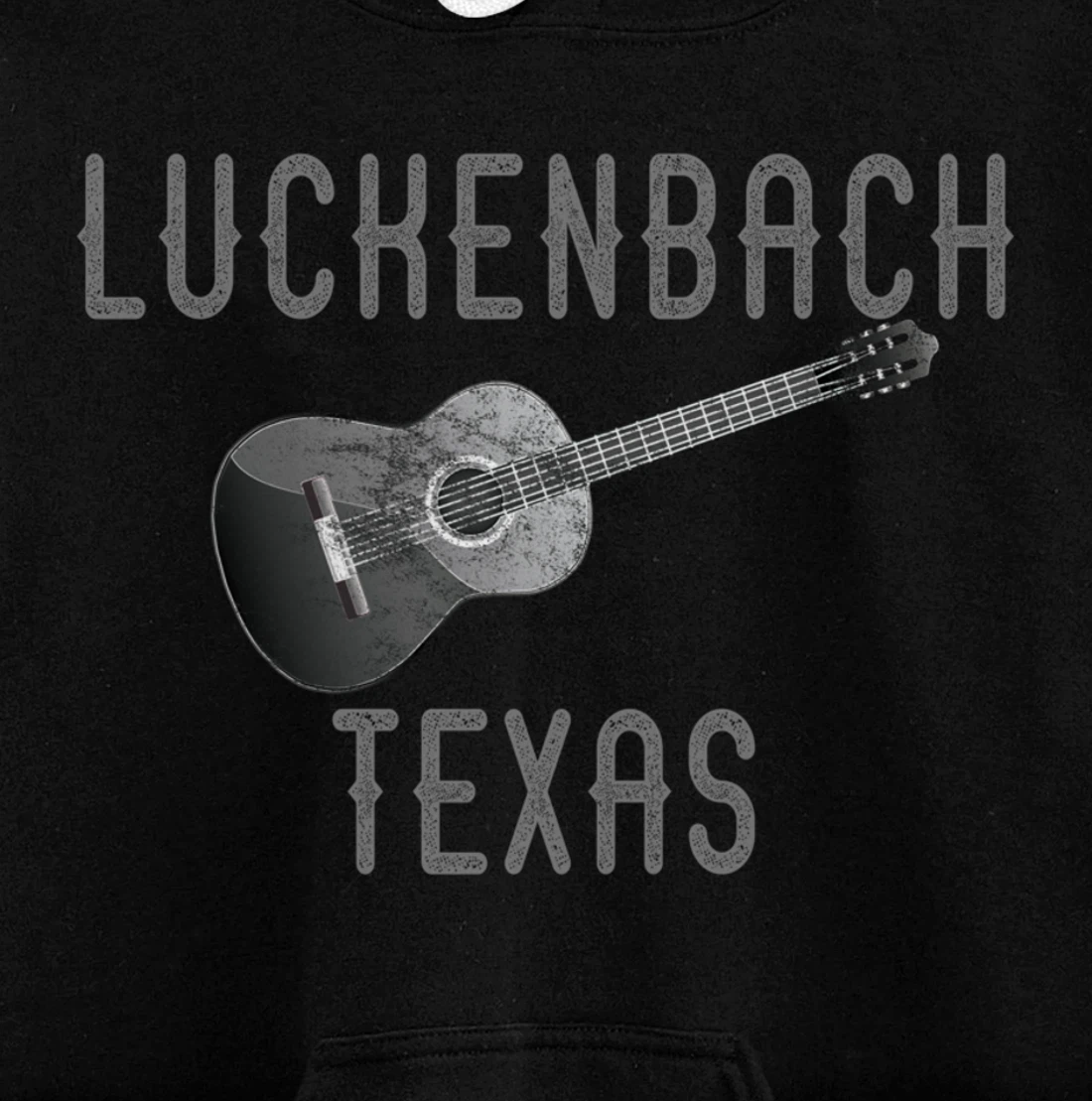 Vintage Luckenbach Texas Guitar Pullover Hoodie