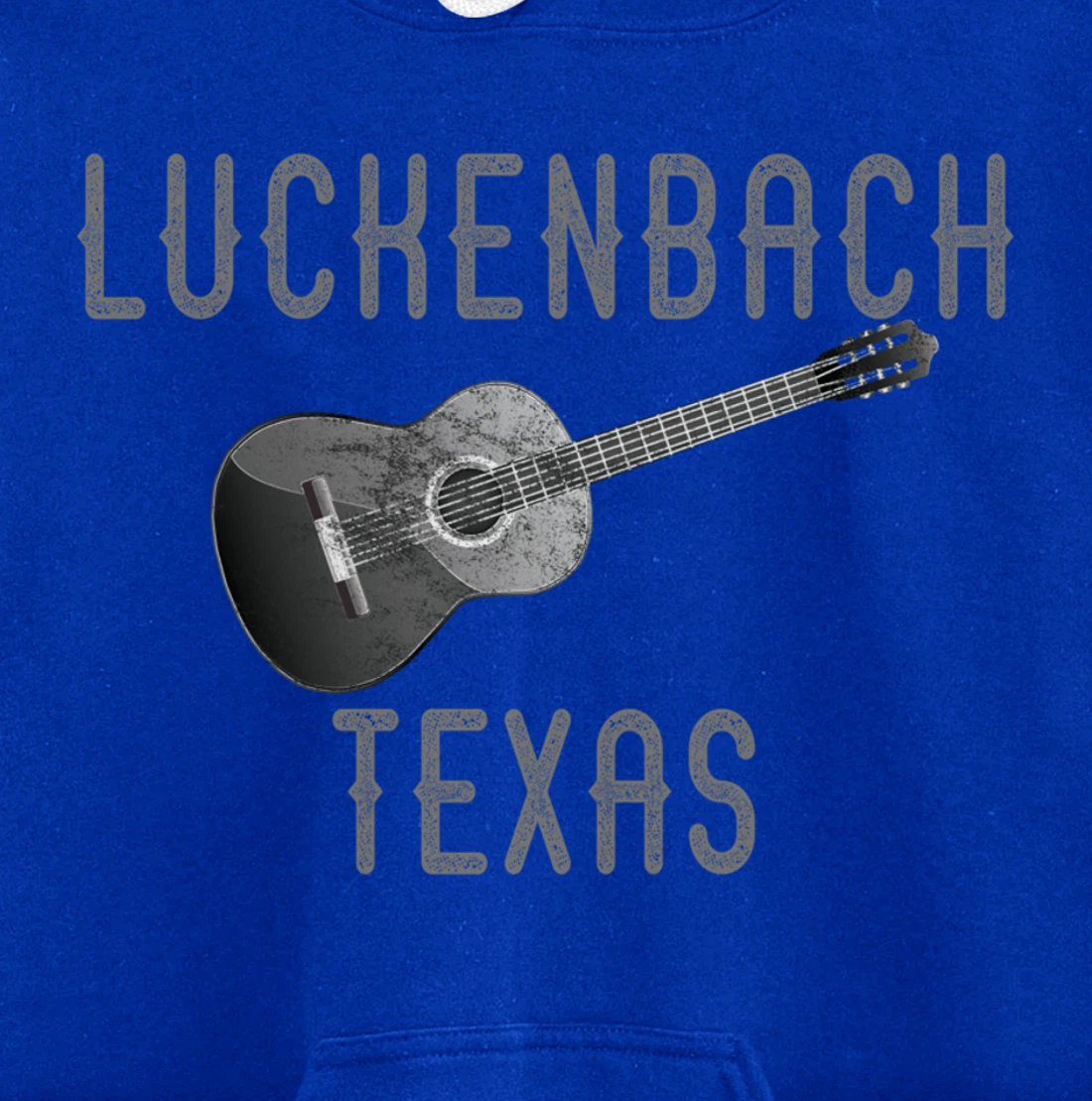 Vintage Luckenbach Texas Guitar Pullover Hoodie