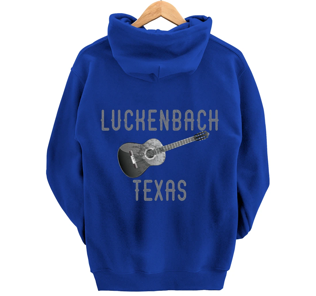 Vintage Luckenbach Texas Guitar Pullover Hoodie