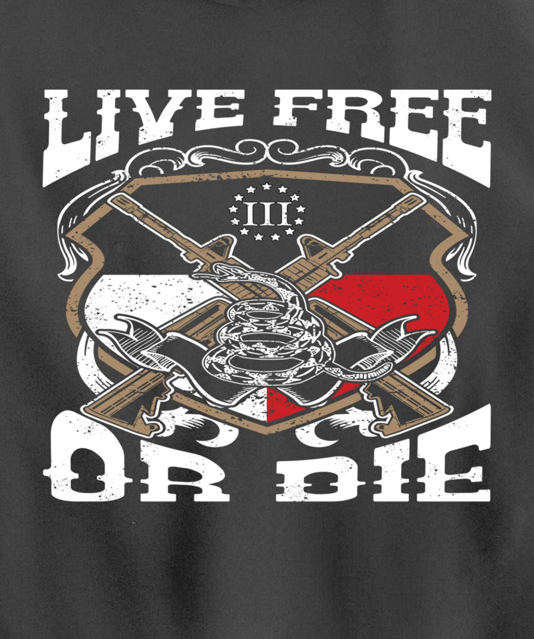 Texas Flag Three Percenter Oath Keeper - Live Free Or Die Pullover Hoodie