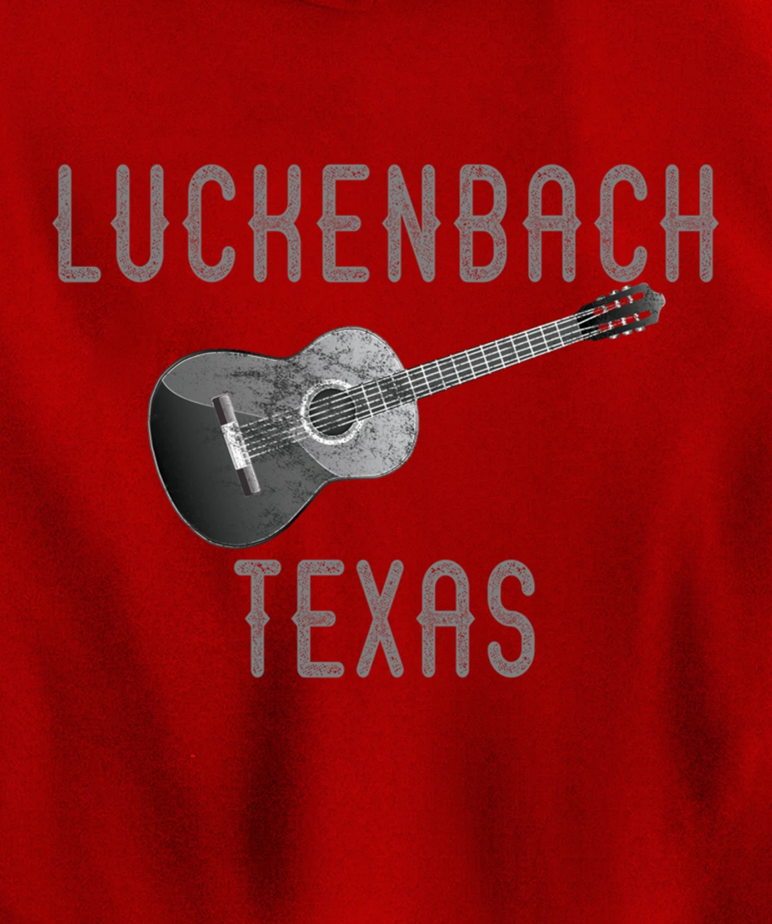 Vintage Luckenbach Texas Guitar Pullover Hoodie