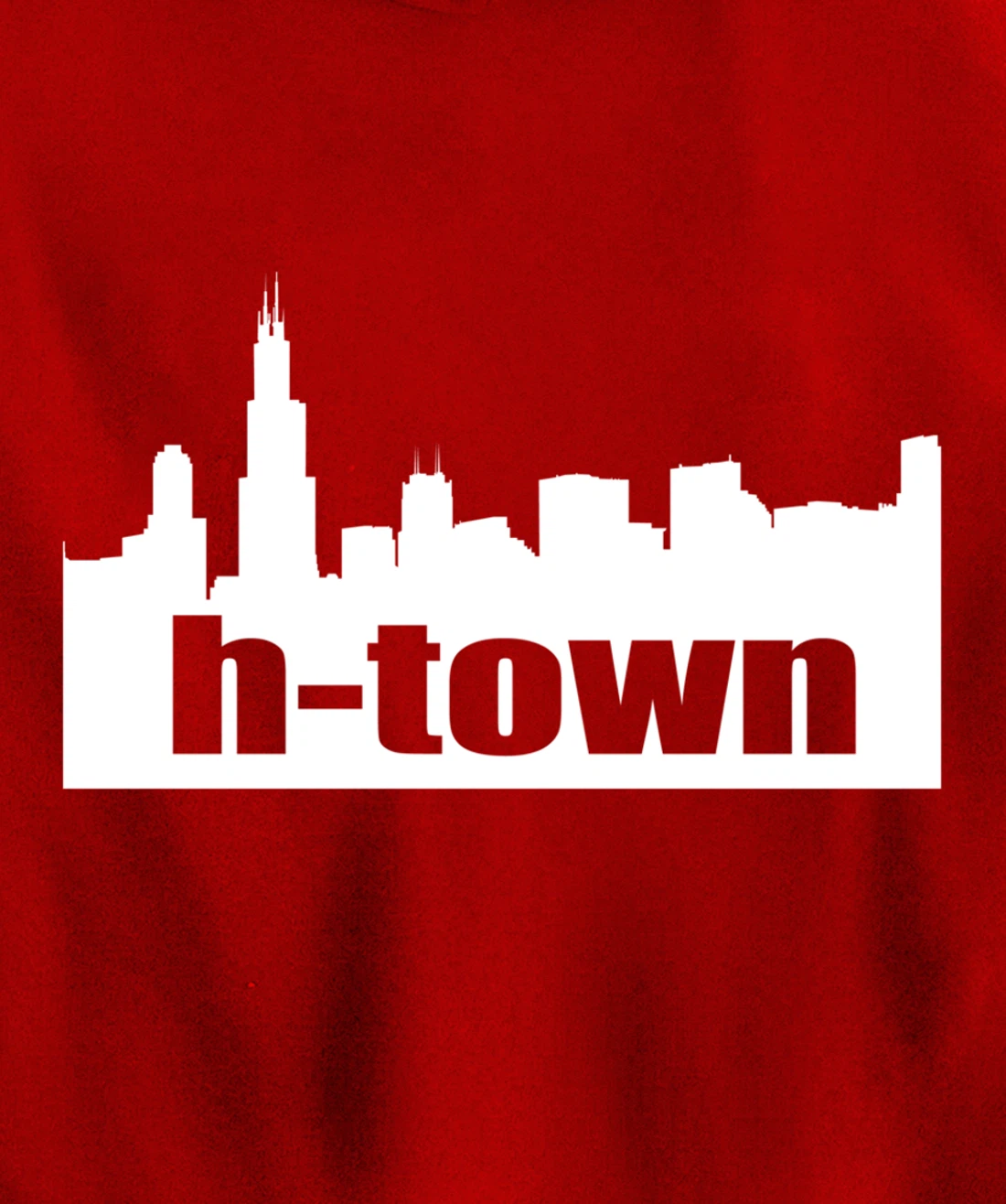 Houston Texas Skyline print H-Town Pullover Hoodie