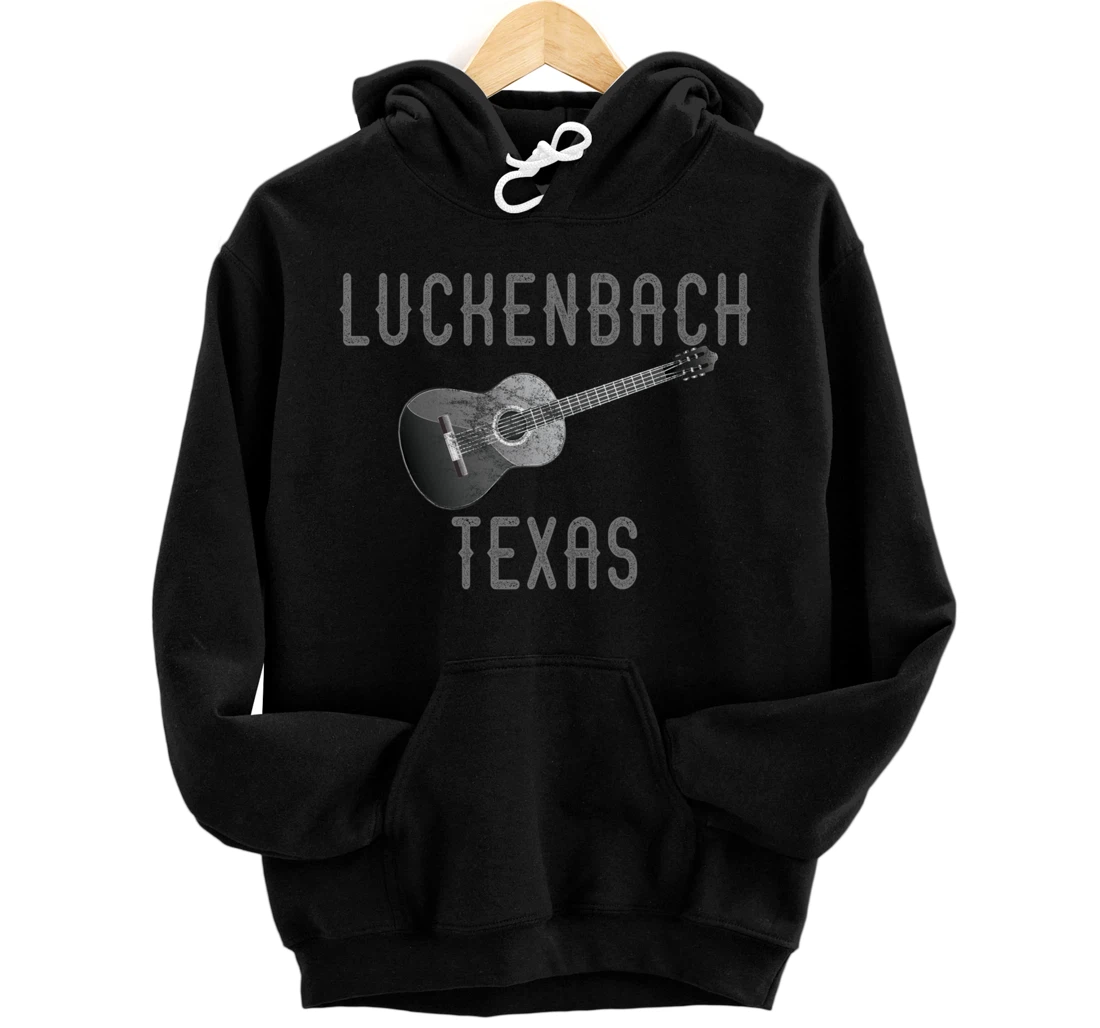 Vintage Luckenbach Texas Guitar Pullover Hoodie