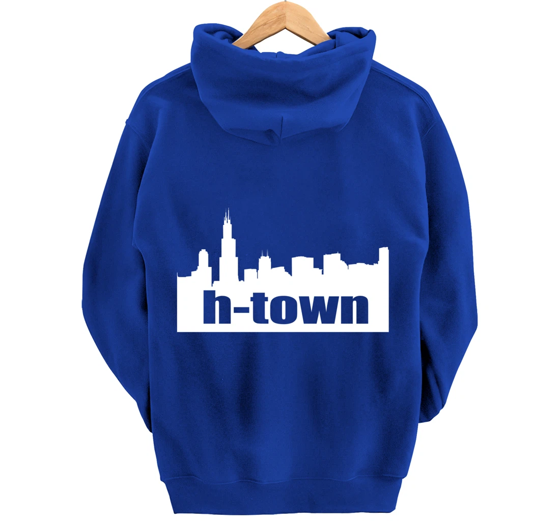 Houston Texas Skyline print H-Town Pullover Hoodie