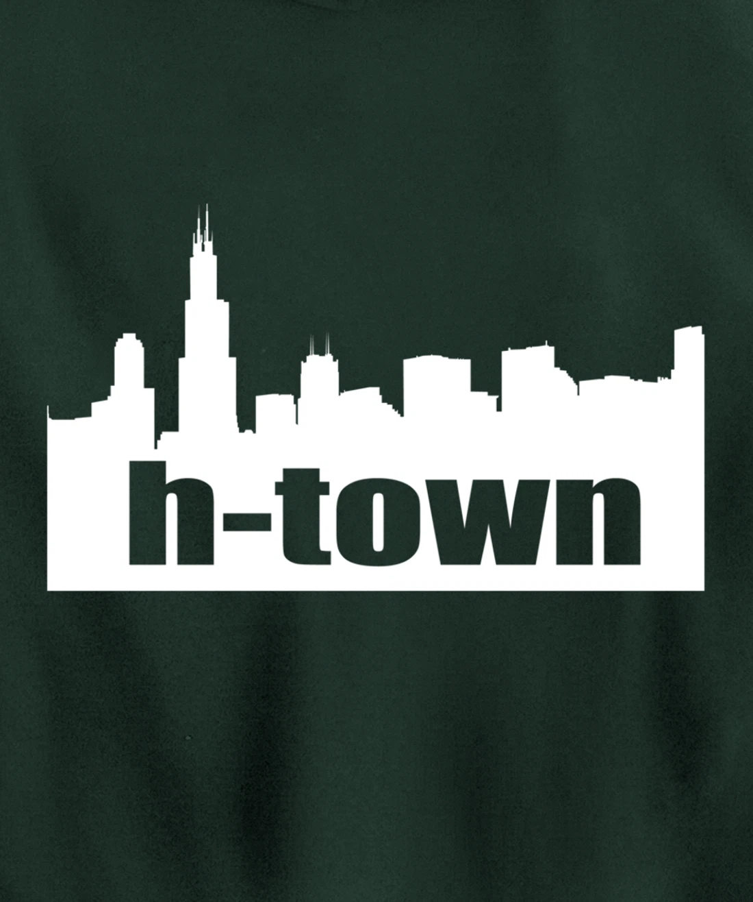 Houston Texas Skyline print H-Town Pullover Hoodie
