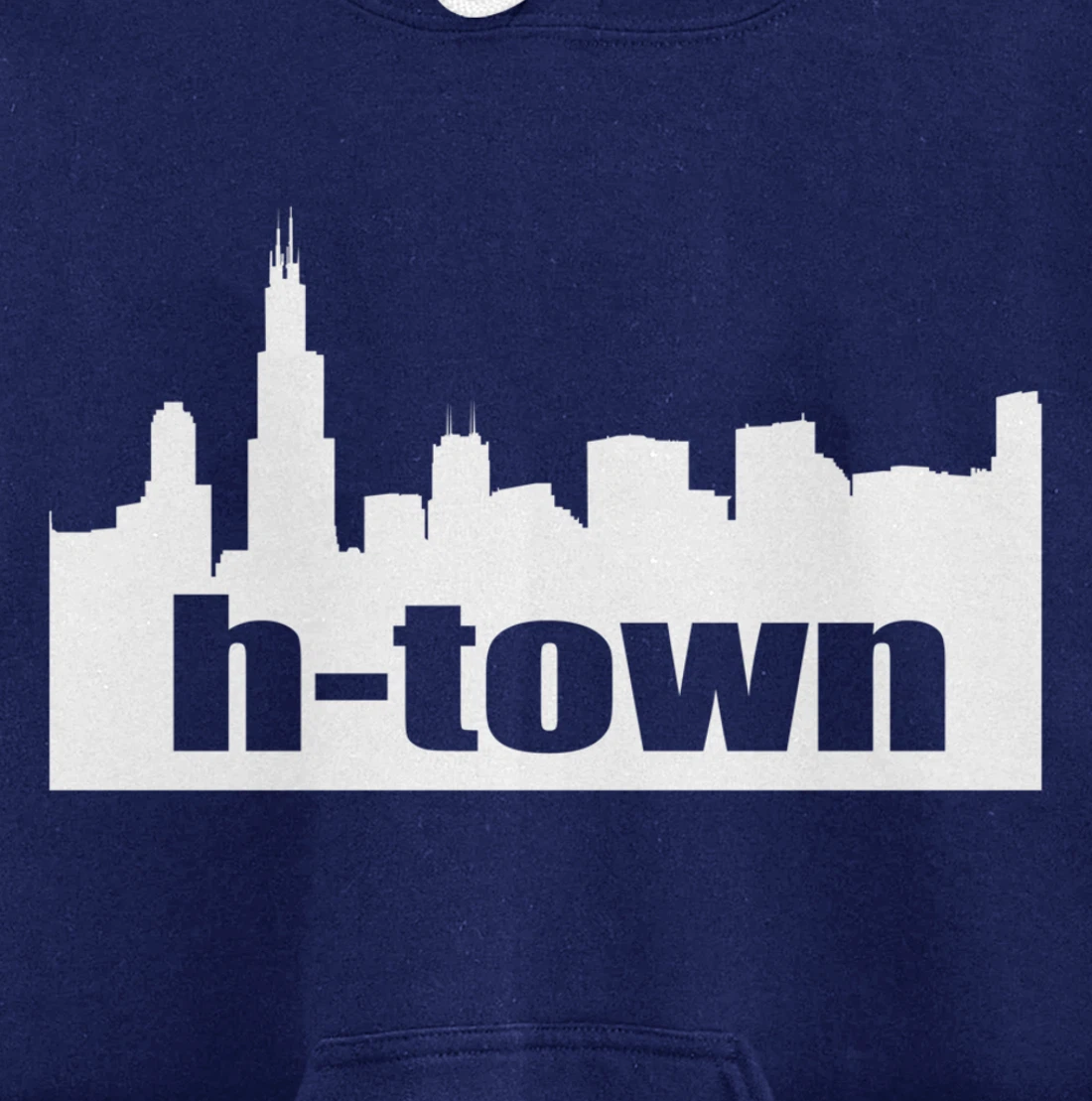 Houston Texas Skyline print H-Town Pullover Hoodie