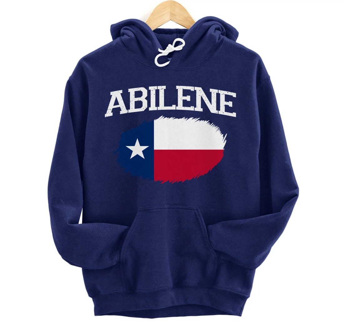 ABILENE TX TEXAS Flag Vintage USA Sports Men Women Pullover Hoodie