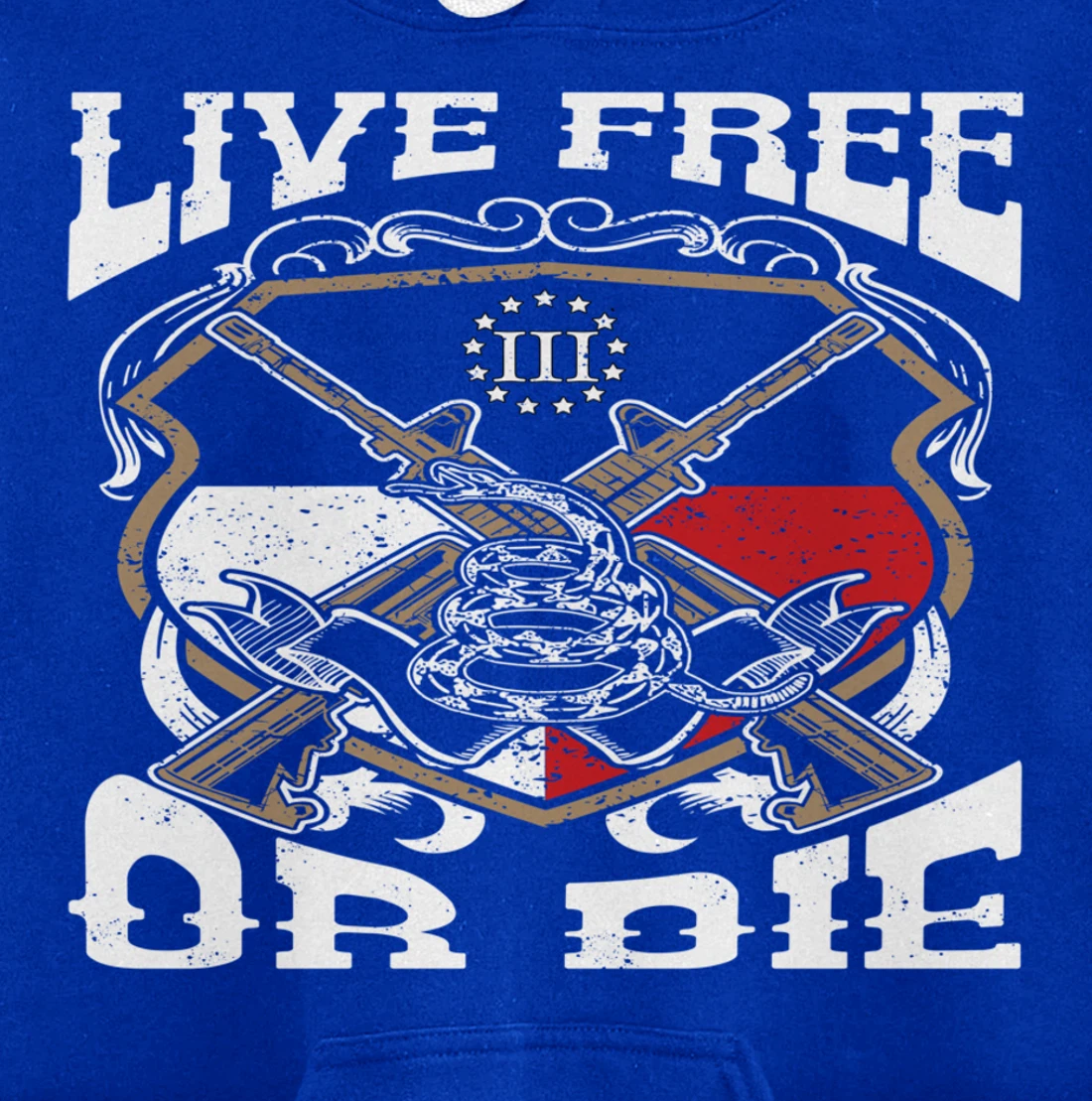 Texas Flag Three Percenter Oath Keeper - Live Free Or Die Pullover Hoodie