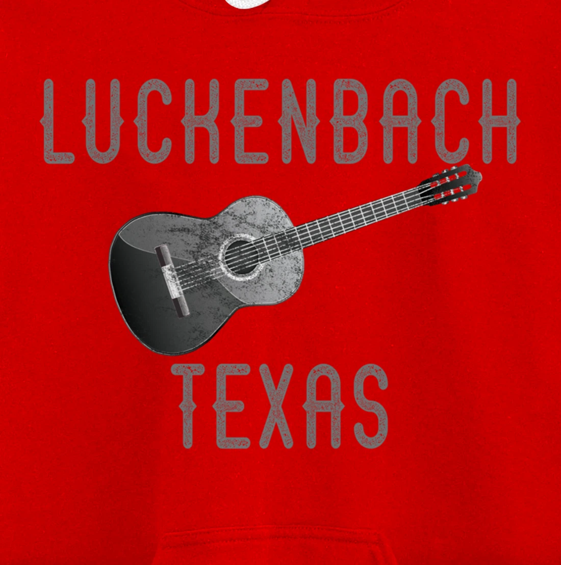 Vintage Luckenbach Texas Guitar Pullover Hoodie