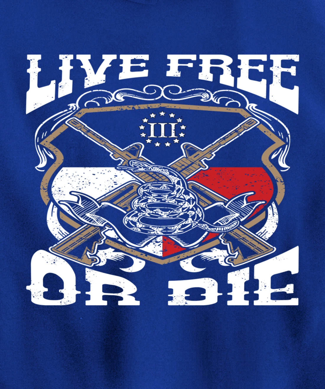 Texas Flag Three Percenter Oath Keeper - Live Free Or Die Pullover Hoodie