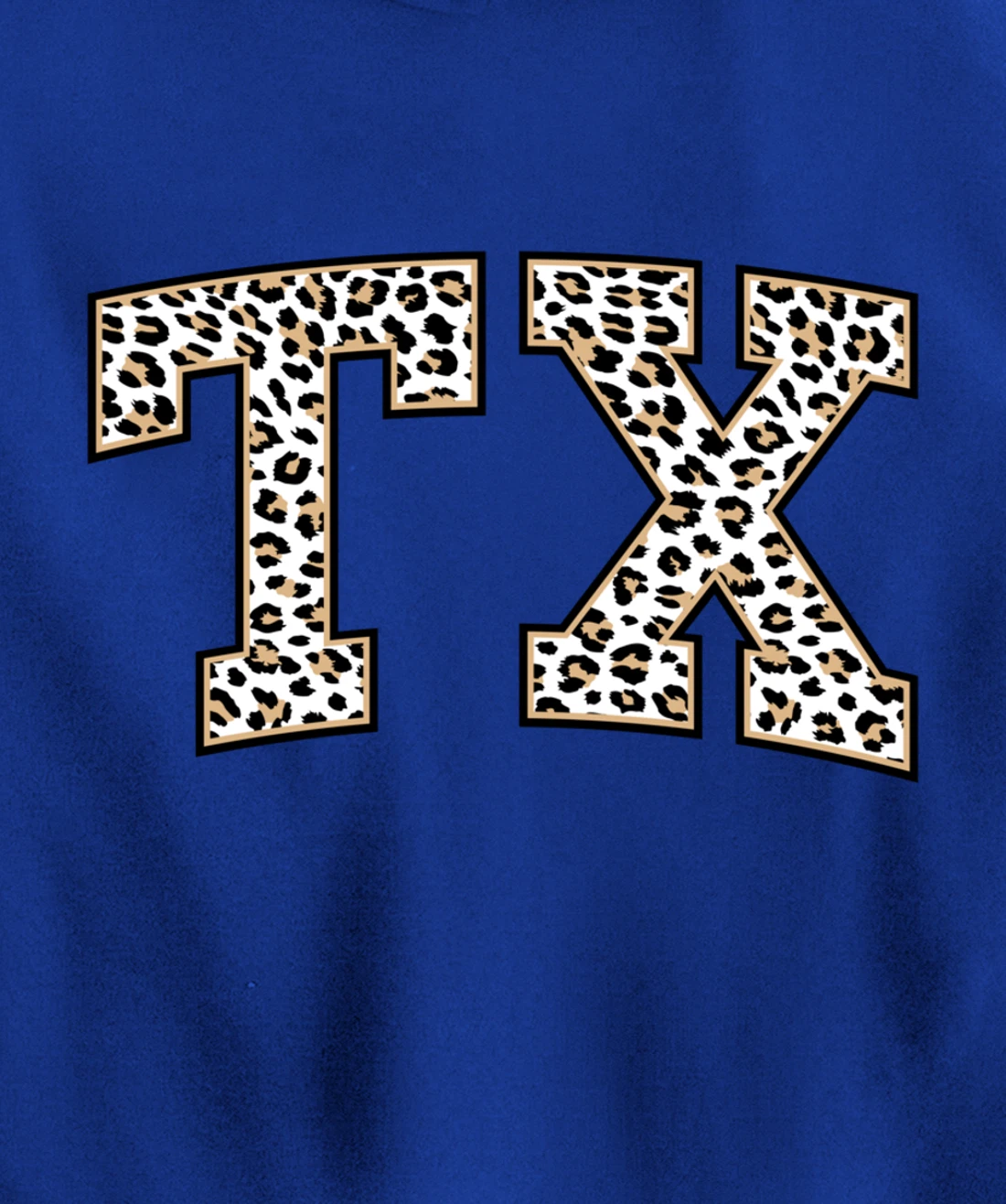 Texas Hoodie Women Men Cool Leopard Print TX State of Texas Pullover Hoodie