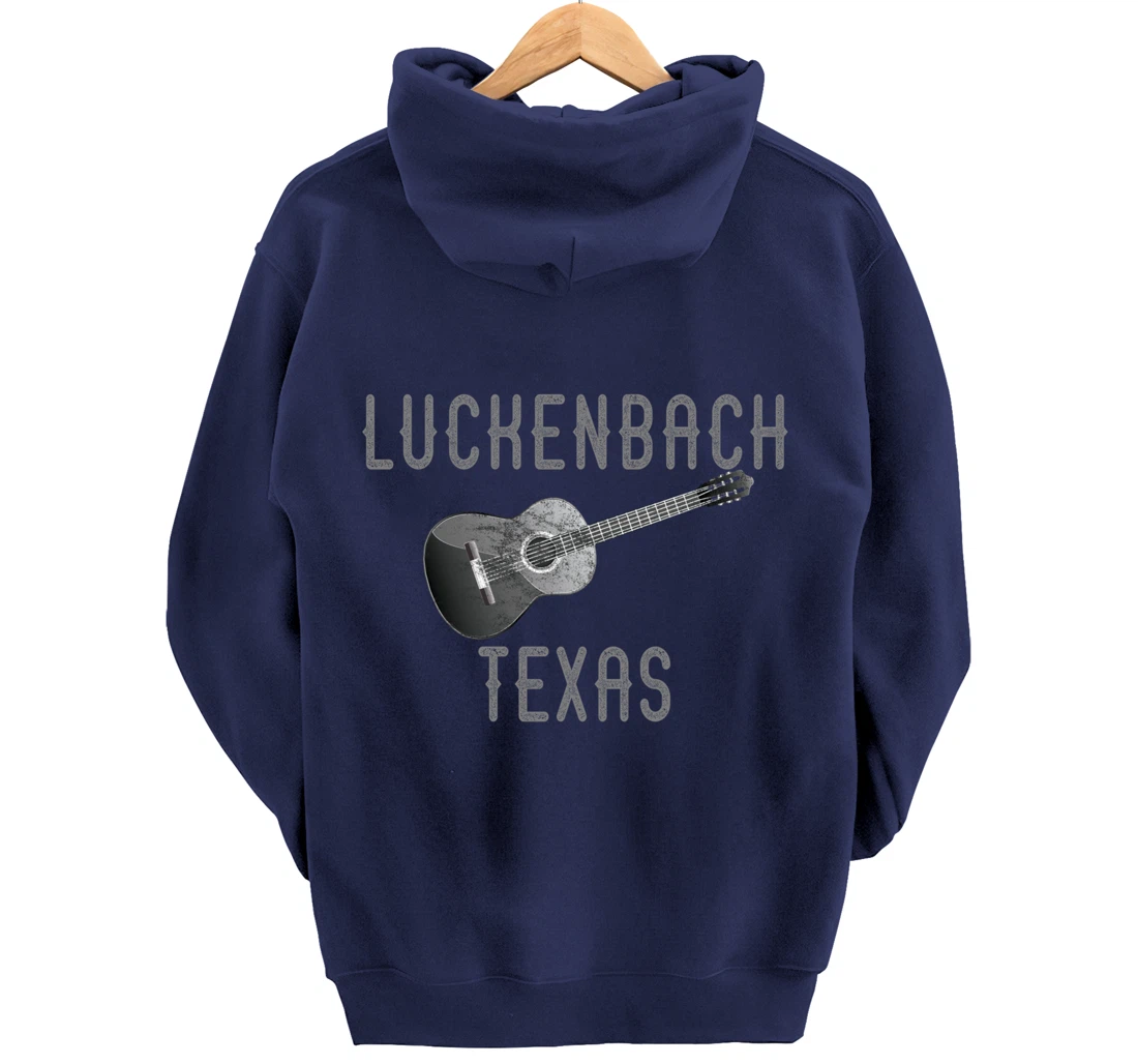 Vintage Luckenbach Texas Guitar Pullover Hoodie