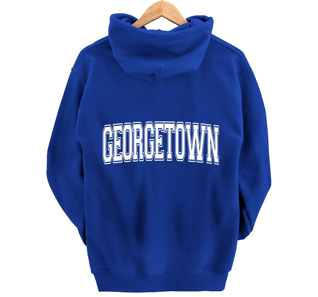 GEORGETOWN TX TEXAS USA Vintage Sports Varsity Style Pullover Hoodie