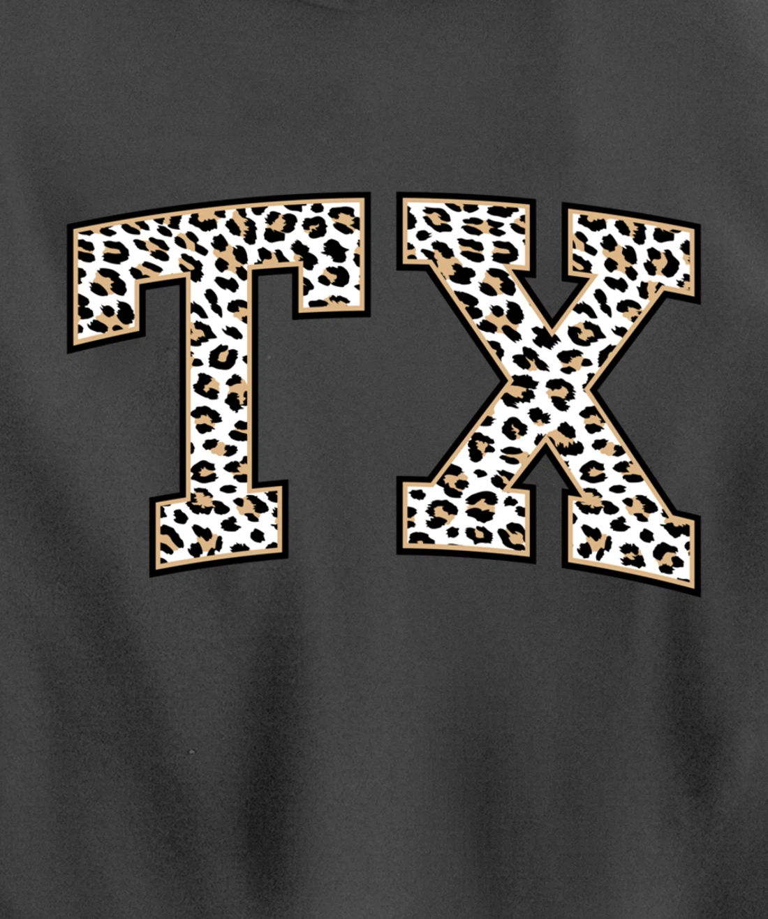 Texas Hoodie Women Men Cool Leopard Print TX State of Texas Pullover Hoodie