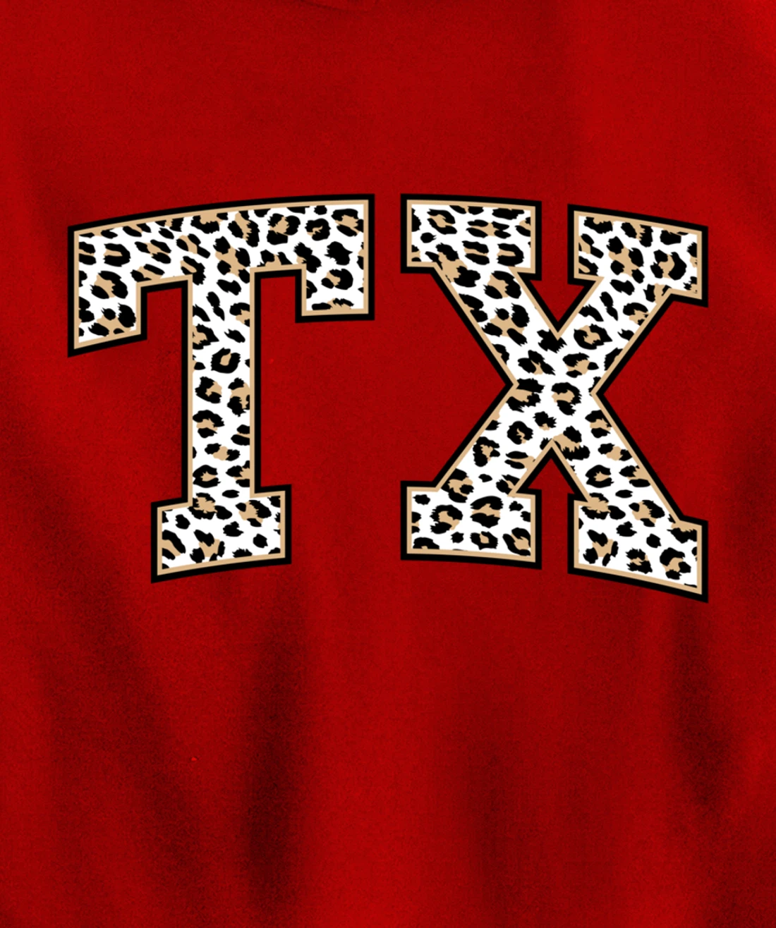 Texas Hoodie Women Men Cool Leopard Print TX State of Texas Pullover Hoodie