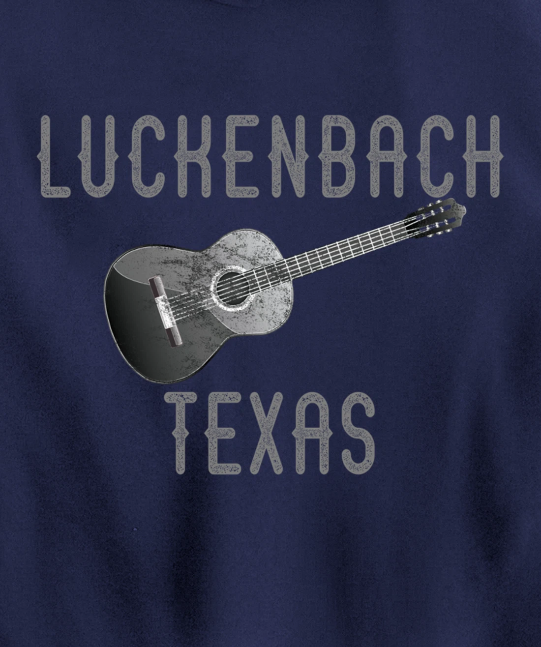 Vintage Luckenbach Texas Guitar Pullover Hoodie