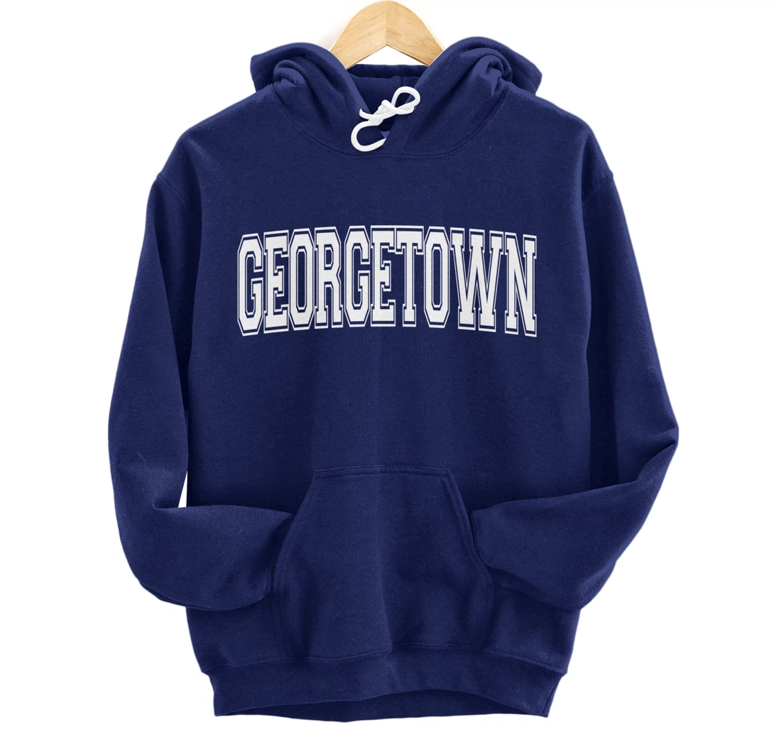 GEORGETOWN TX TEXAS USA Vintage Sports Varsity Style Pullover Hoodie