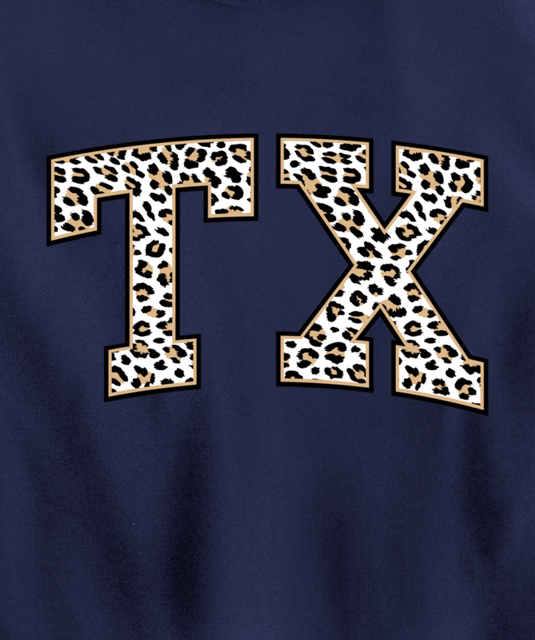 Texas Hoodie Women Men Cool Leopard Print TX State of Texas Pullover Hoodie