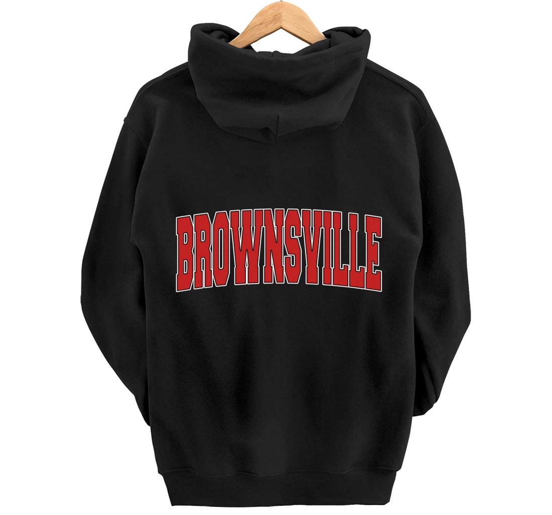 BROWNSVILLE TX TEXAS Varsity Style USA Vintage Sports Pullover Hoodie