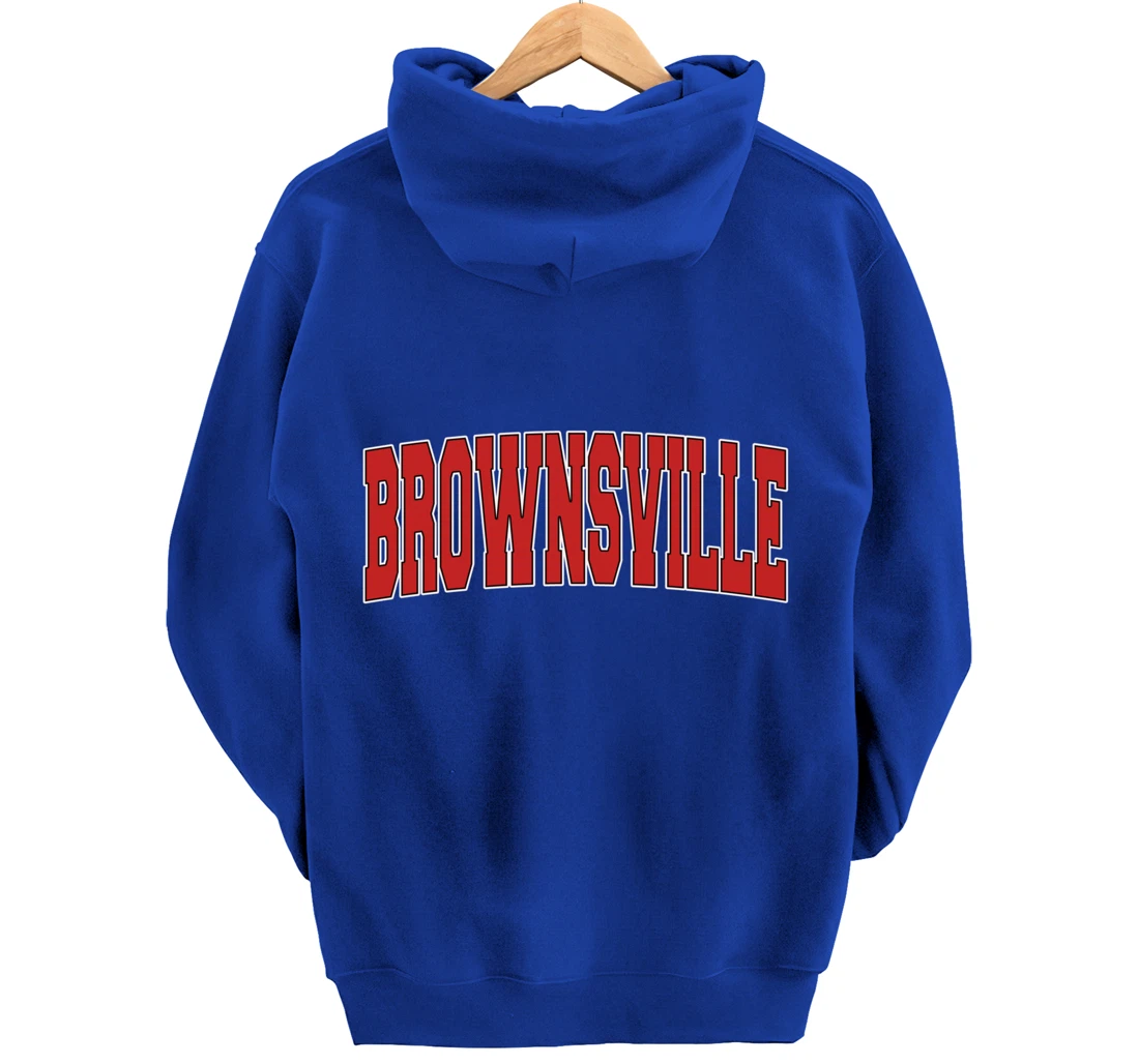 BROWNSVILLE TX TEXAS Varsity Style USA Vintage Sports Pullover Hoodie