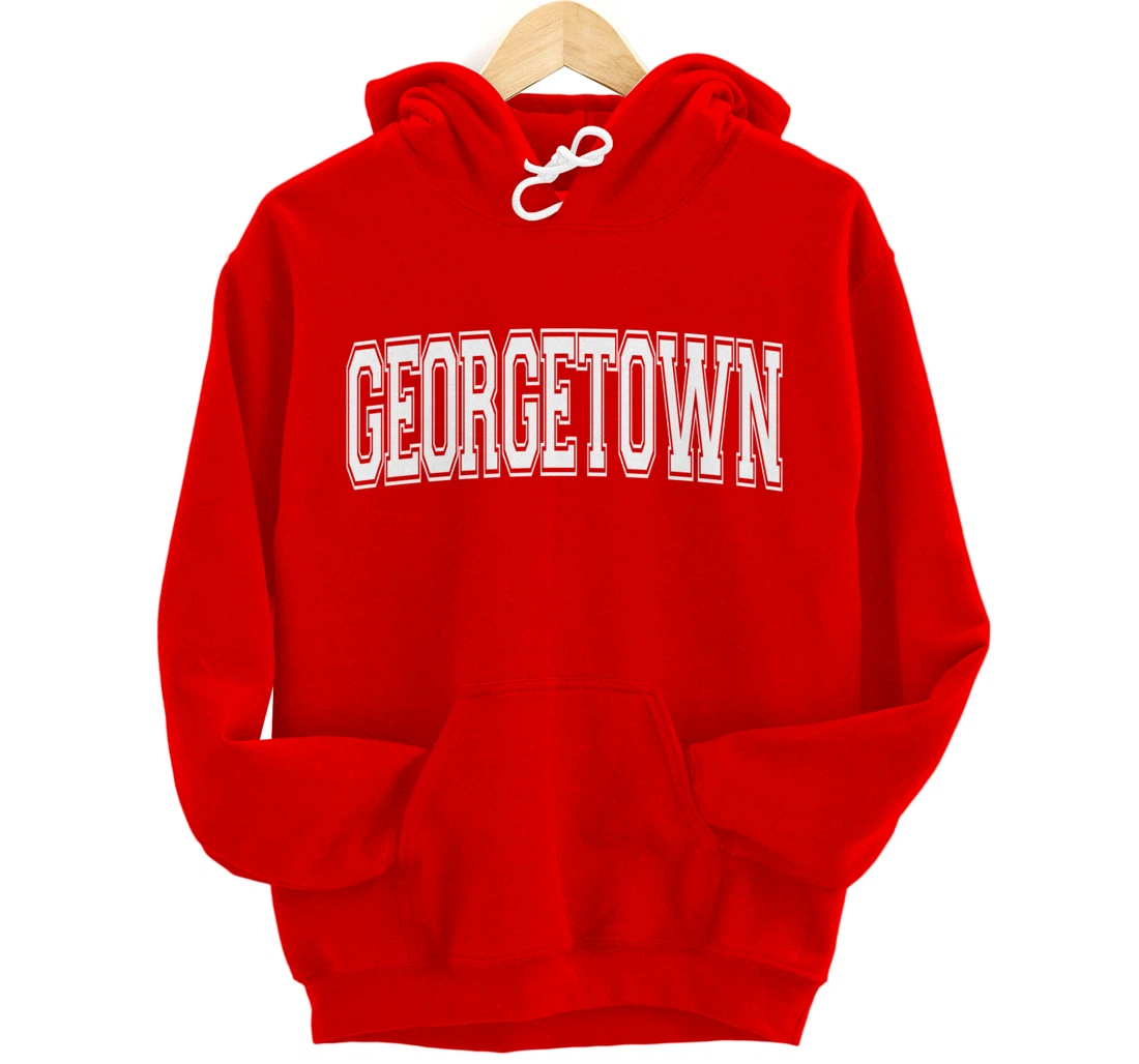 GEORGETOWN TX TEXAS USA Vintage Sports Varsity Style Pullover Hoodie