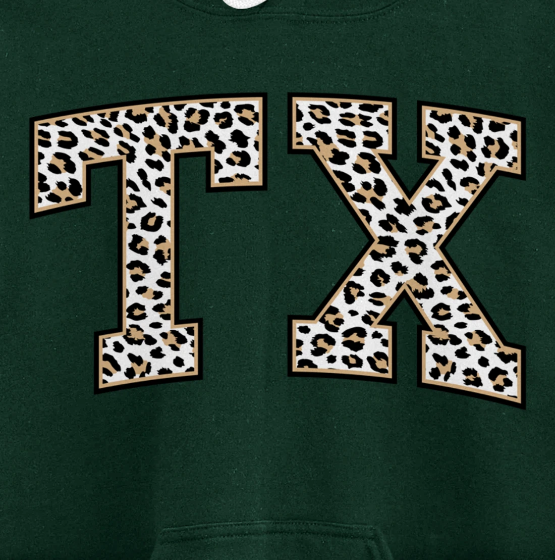Texas Hoodie Women Men Cool Leopard Print TX State of Texas Pullover Hoodie