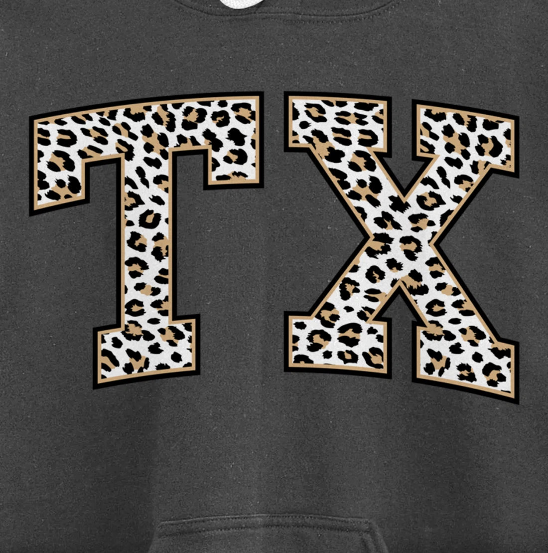 Texas Hoodie Women Men Cool Leopard Print TX State of Texas Pullover Hoodie