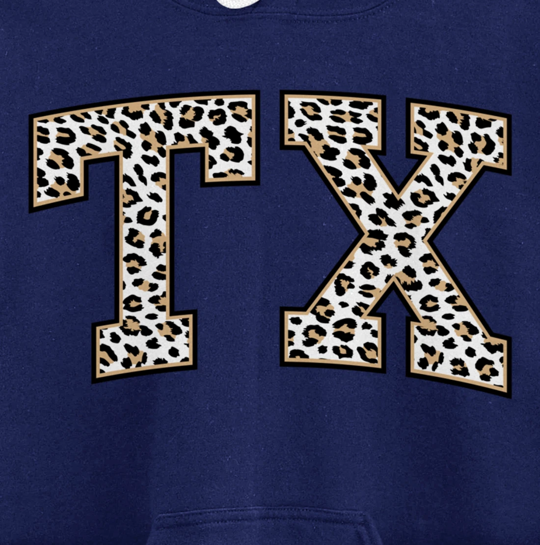 Texas Hoodie Women Men Cool Leopard Print TX State of Texas Pullover Hoodie