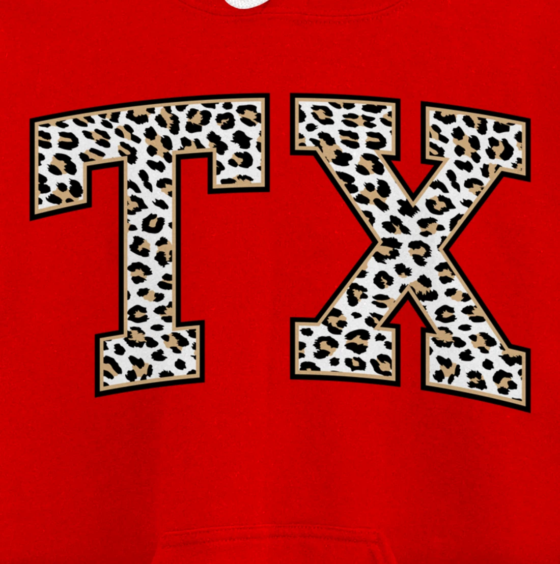 Texas Hoodie Women Men Cool Leopard Print TX State of Texas Pullover Hoodie