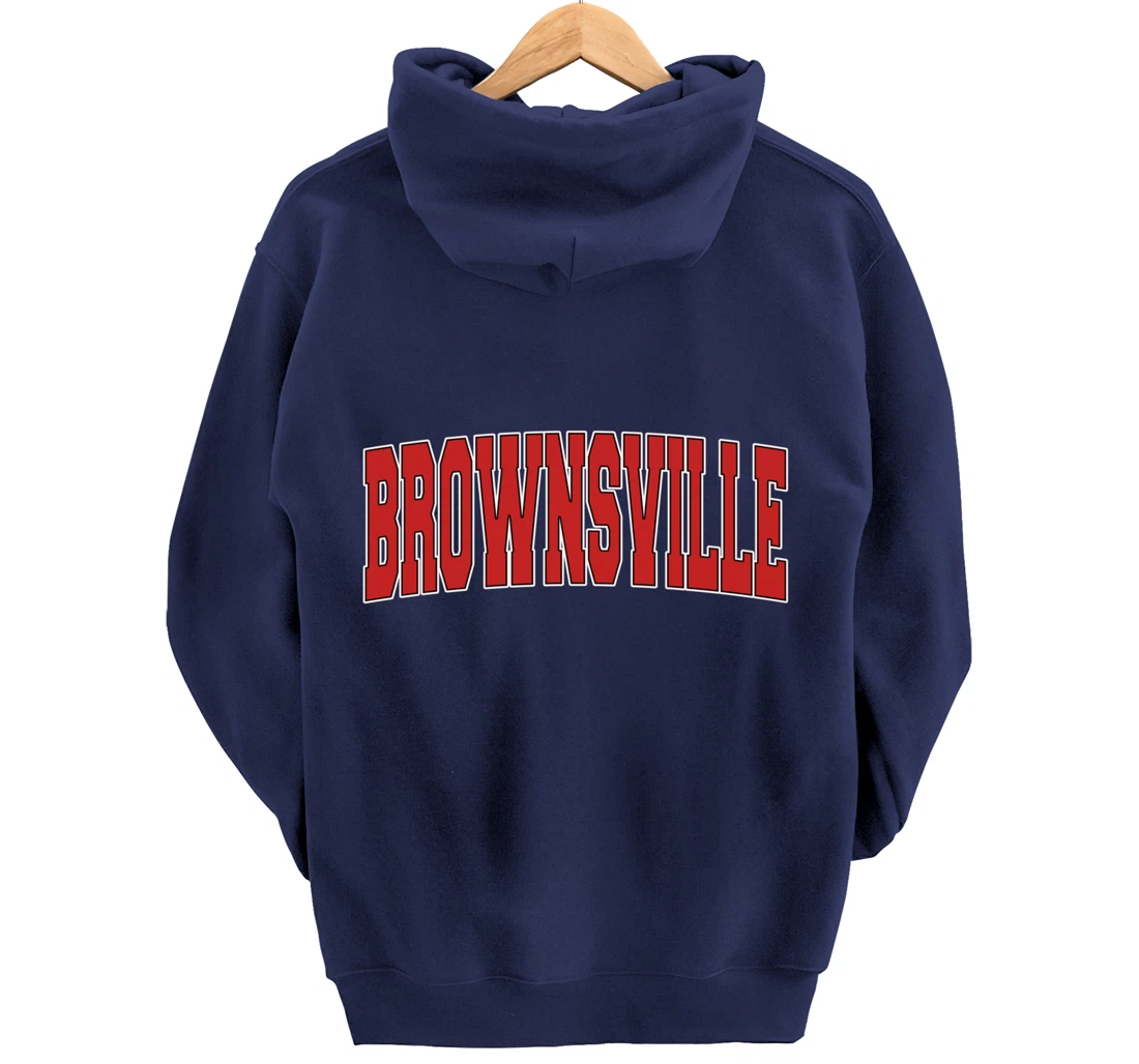 BROWNSVILLE TX TEXAS Varsity Style USA Vintage Sports Pullover Hoodie
