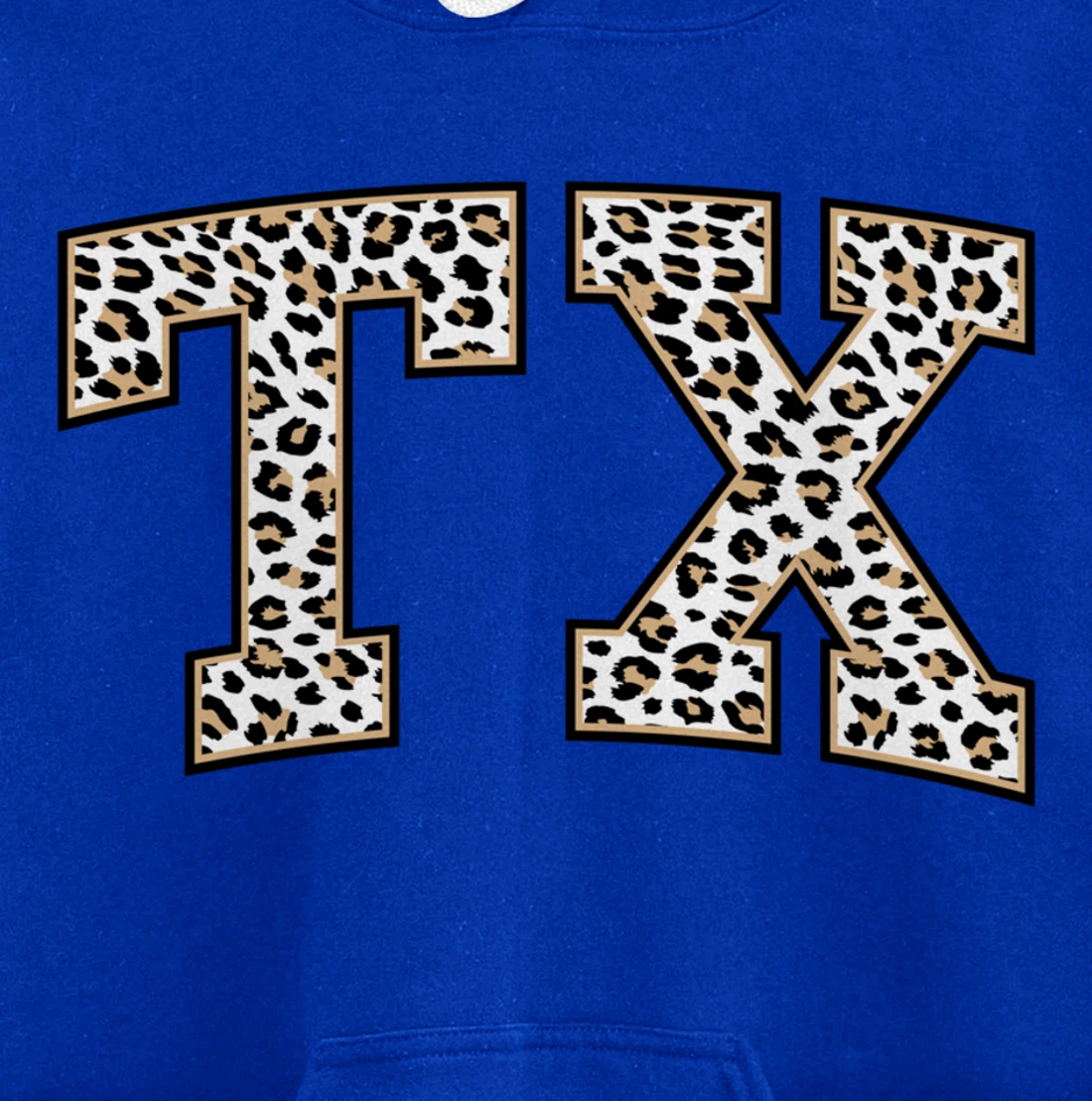 Texas Hoodie Women Men Cool Leopard Print TX State of Texas Pullover Hoodie
