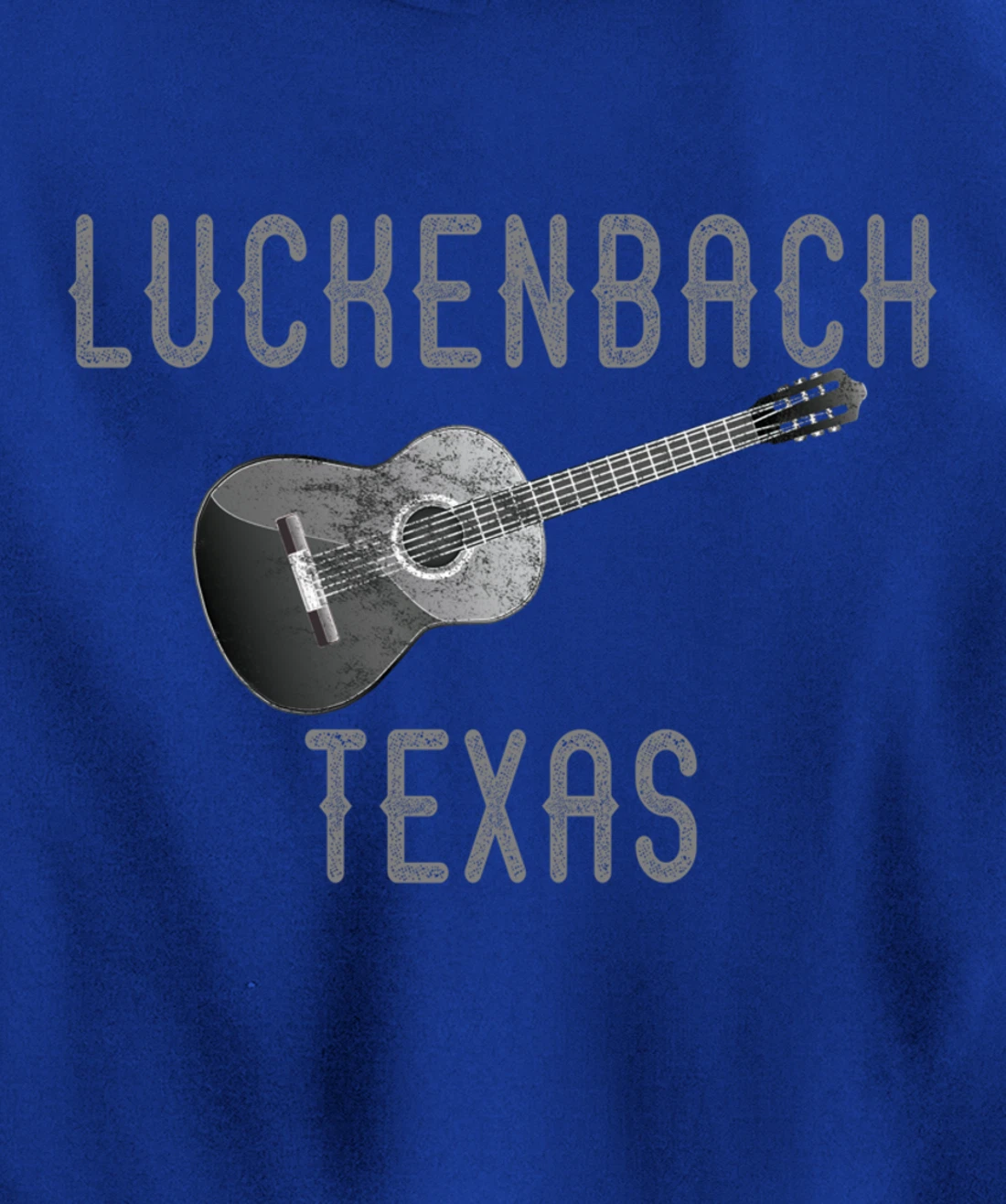 Vintage Luckenbach Texas Guitar Pullover Hoodie