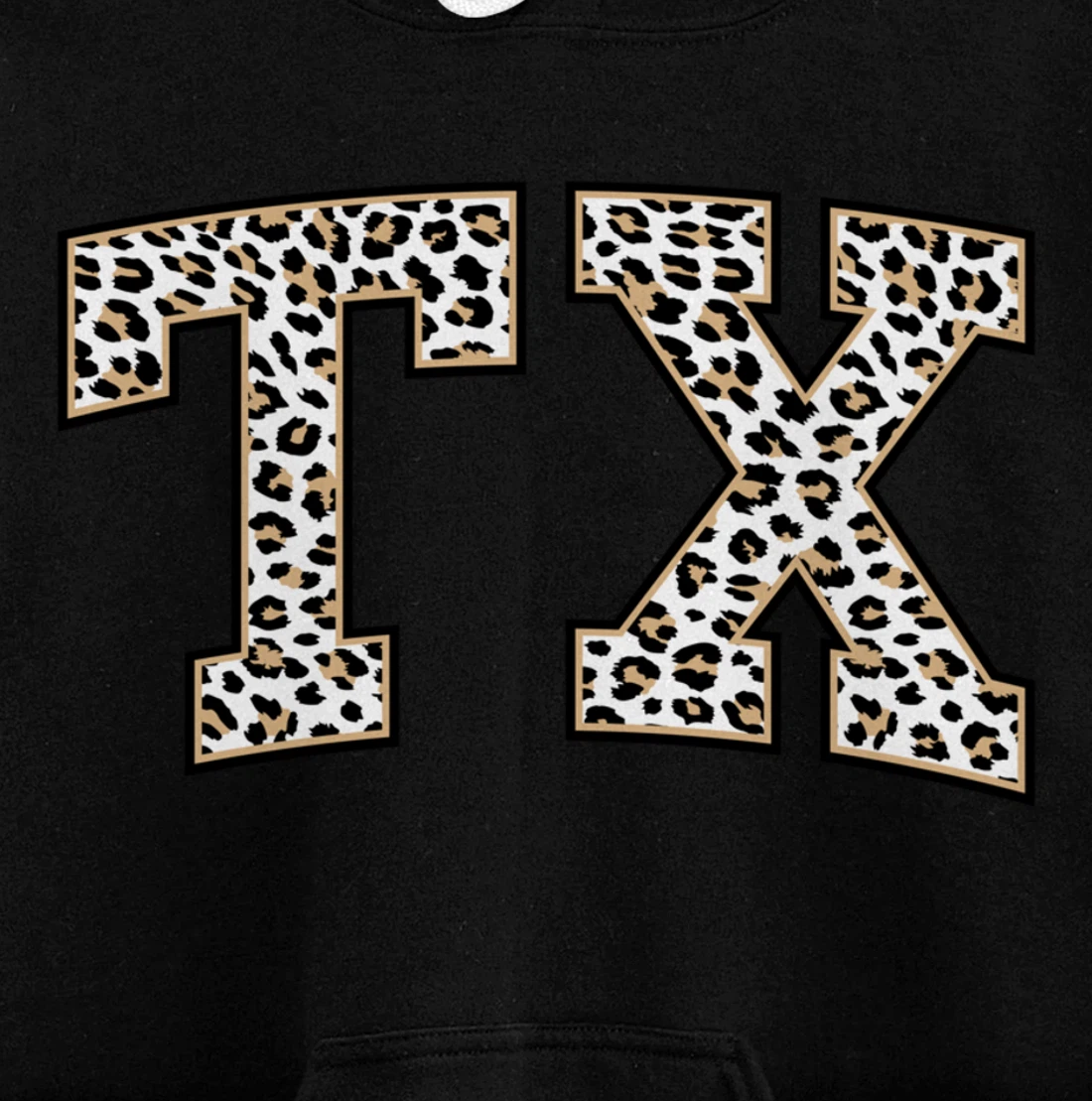 Texas Hoodie Women Men Cool Leopard Print TX State of Texas Pullover Hoodie