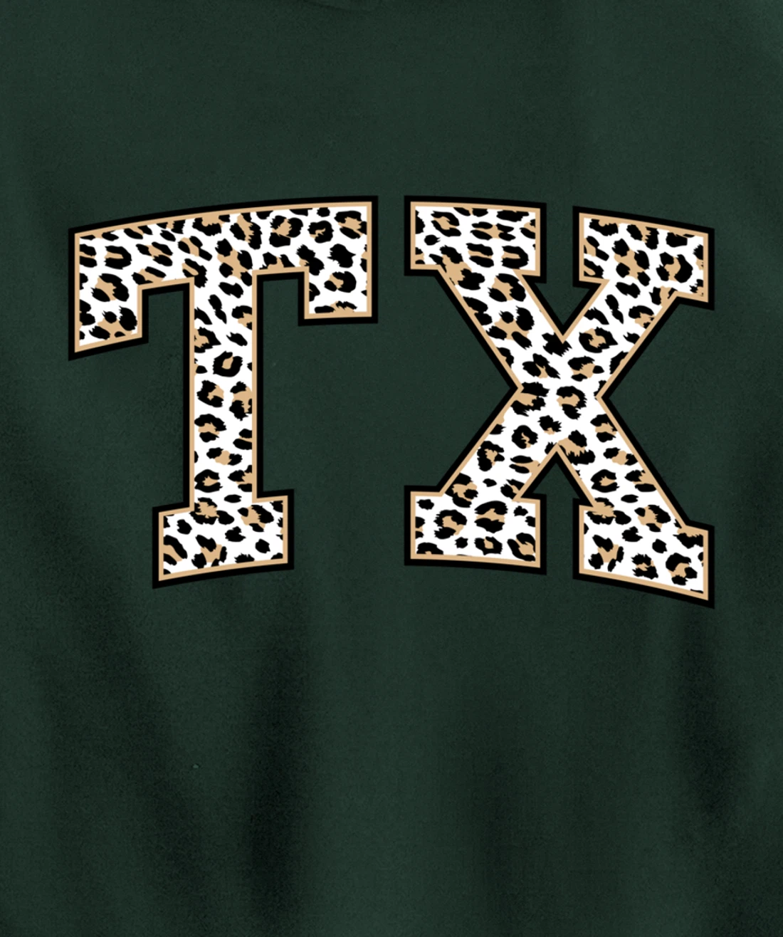 Texas Hoodie Women Men Cool Leopard Print TX State of Texas Pullover Hoodie