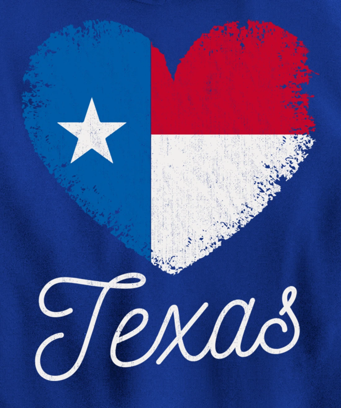 Love Heart Texan Flag Texas Pullover Hoodie