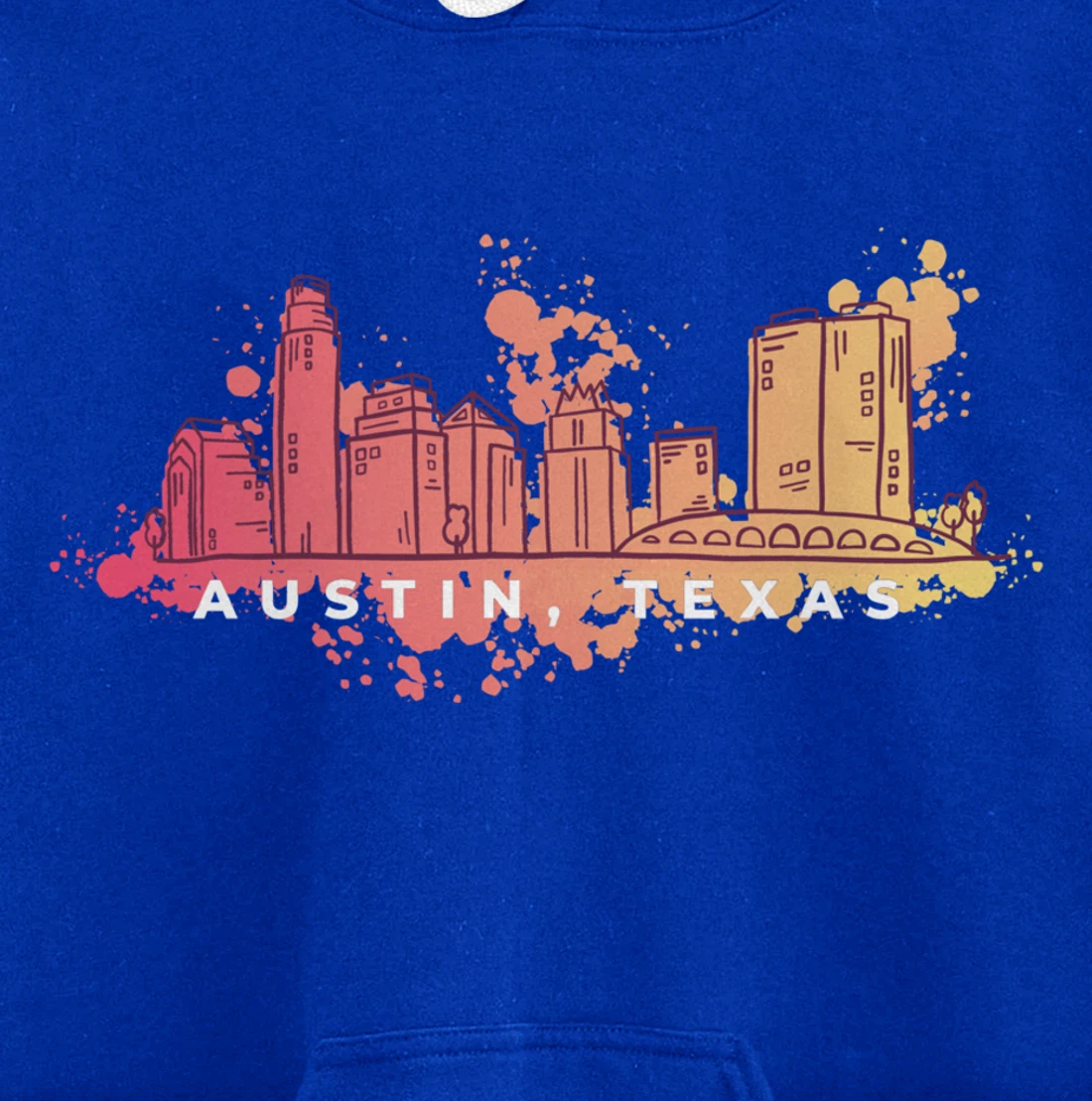 Austin Skyline Texas Pride Souvenir Gift Pullover Hoodie